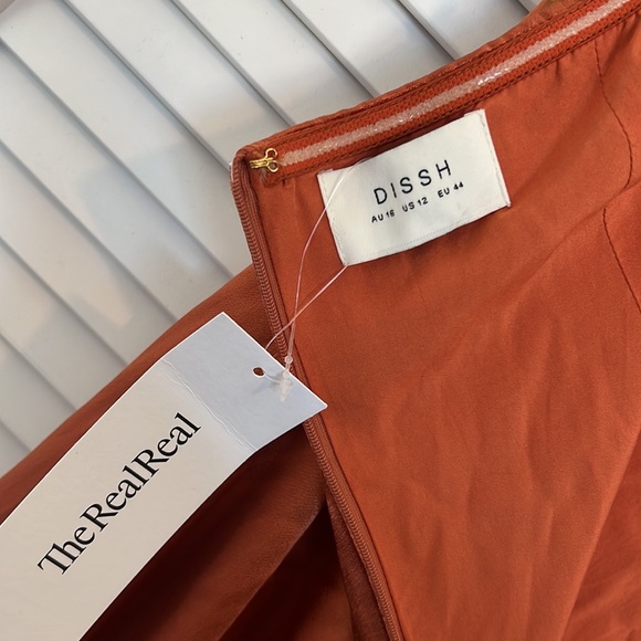 Dissh burnt orange satin dress - Picture 9 of 14